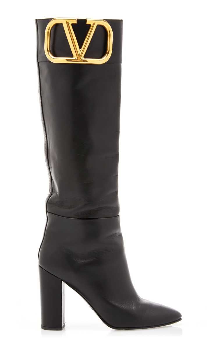 Valentino Garavani Supervee Leather Knee-High Boots | Moda Operandi (Global)