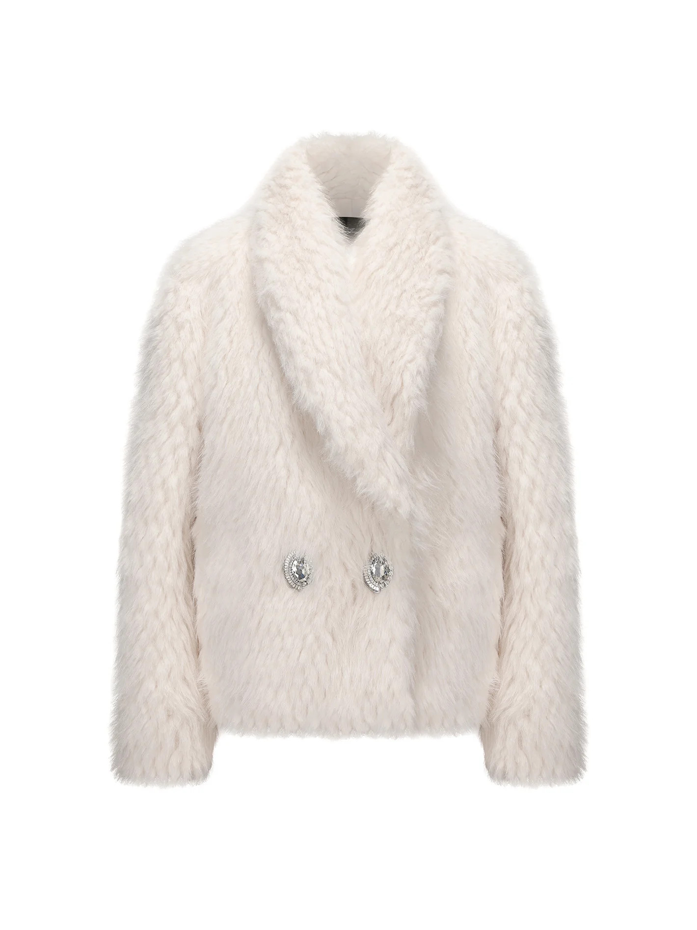 Alyssa Fur Coat (White) | Nana Jacqueline
