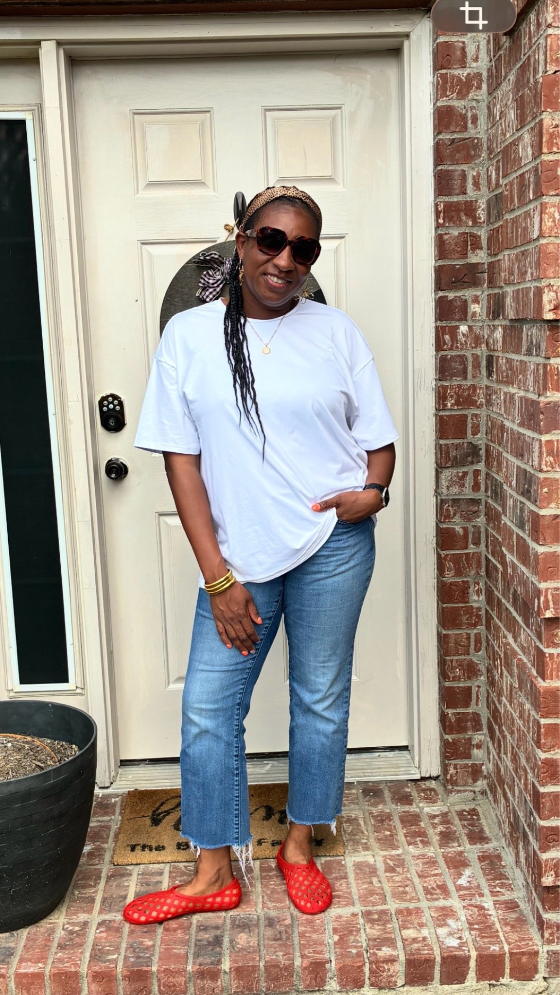 Hey red! Looking good! These shoes are the most comfortable jellies I’ve ever owned and I am an 80s kid!

#LTKootd #LTKMidsize #LTKSaleAlert