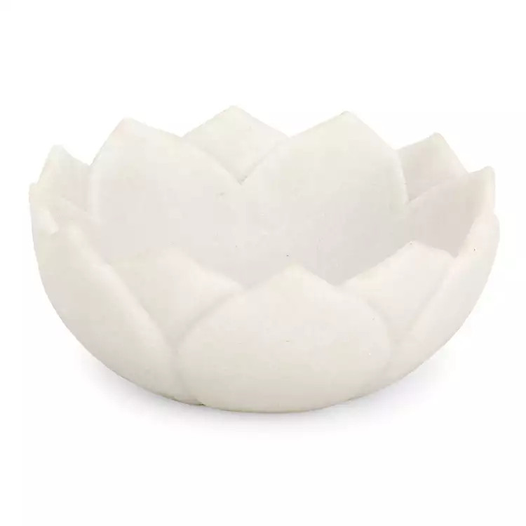 Faux Marble Lotus Decorative Bowl | Kirklands Home | Kirklands