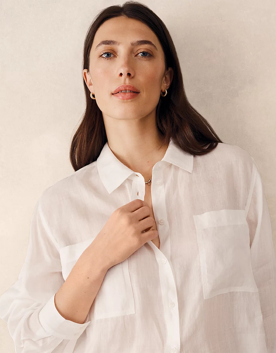 Ramie Boyfriend Shirt | Seasonal Preview | The  White Company | The White Company UK & ROW