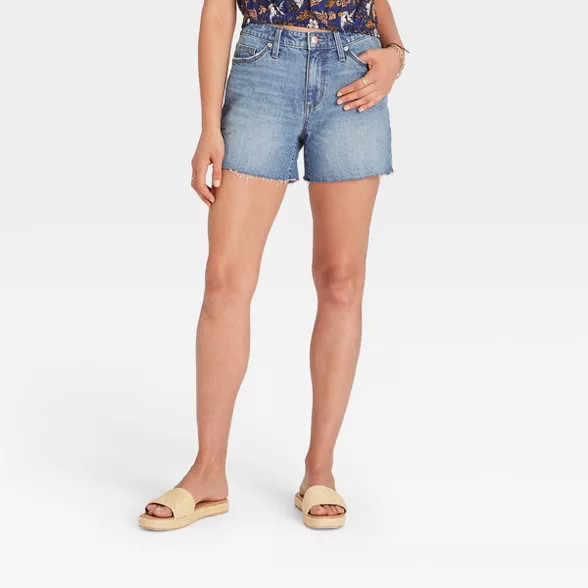 Women's High-Rise Curvy Midi Jean Shorts - Universal Thread™ | Target