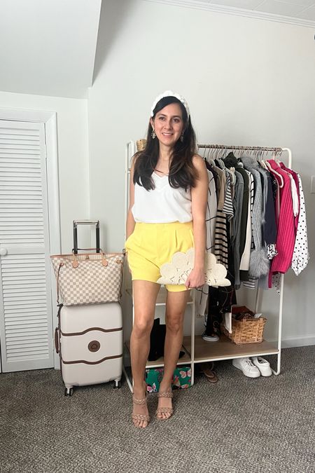 Spring vibes with these cute tailored shorts from Target 💛 the yellow is adorable for Easter 🐣  & spring. These High-Rise Tailored Shorts from A New Day at Target are Affordable with sophistication, comfort and style. #ANewDay #spring style BrandiKimberlyStyle 

#LTKSeasonal #LTKstyletip