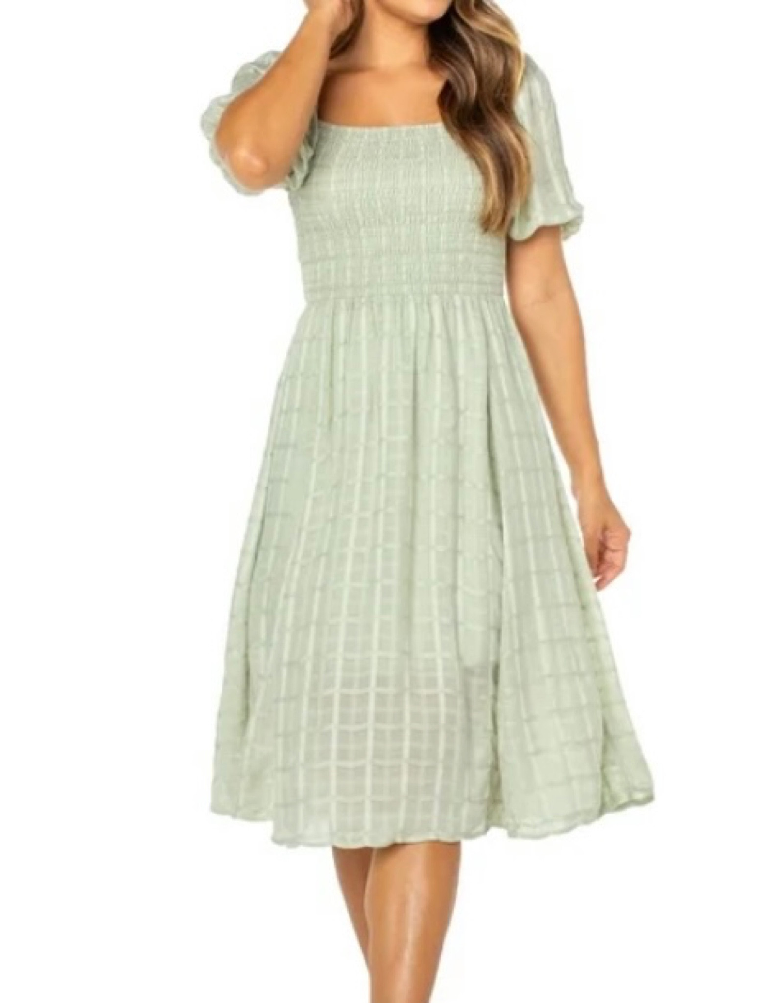 Easter dress at Walmart! Celebrity pink light green midi dress at Walmart!! 