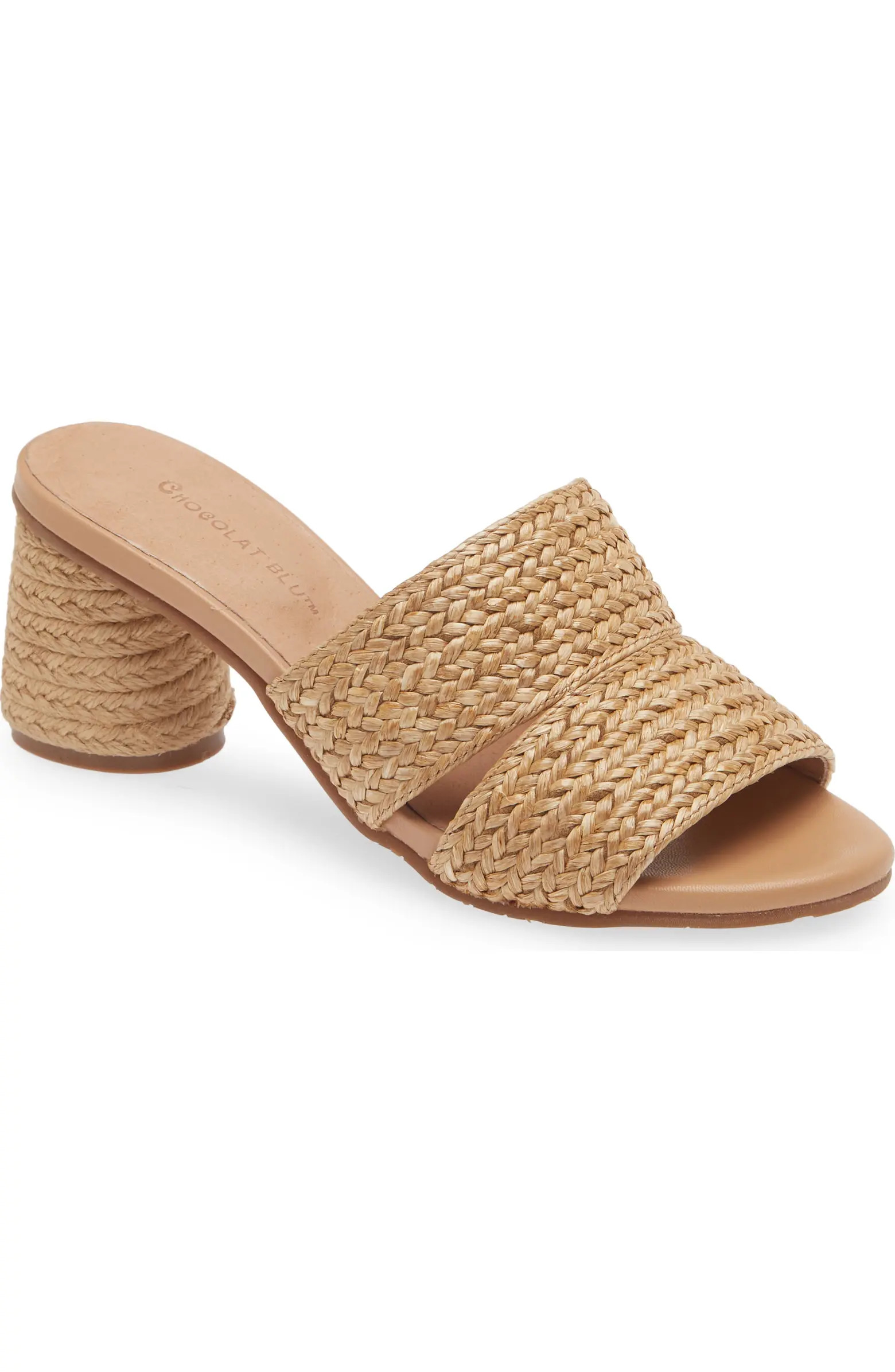 Chocolat Blu Raffia Slide Sandal (Women) | Nordstrom | Nordstrom
