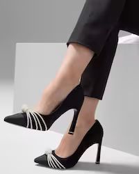 Pearl Knot High Heel Pump | White House Black Market