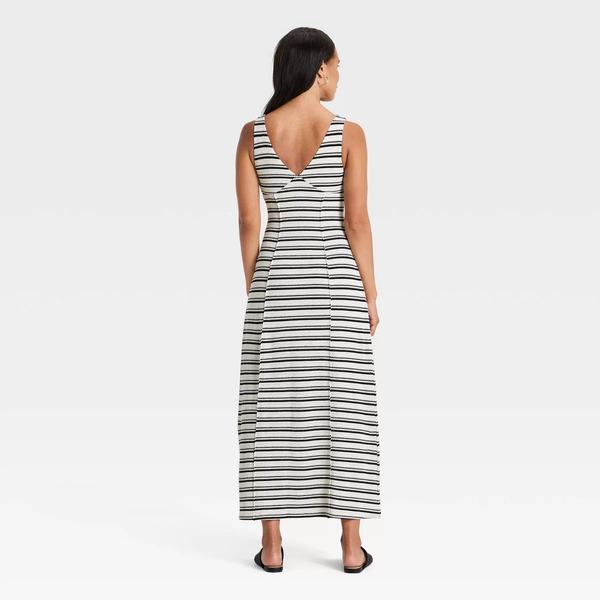 Women's Knit Maxi Sweater Dress - Universal Thread™ Cream Striped S | Target