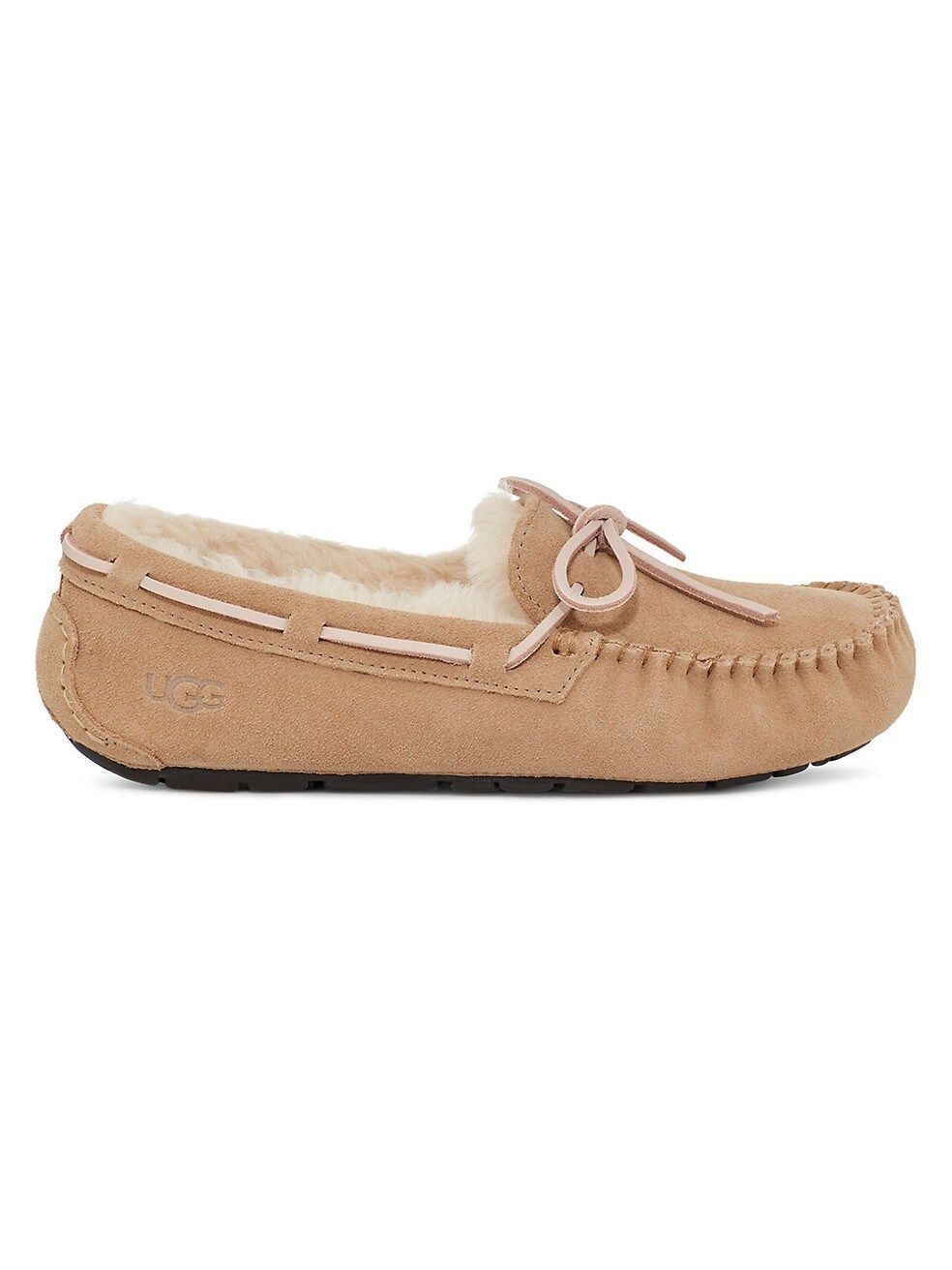 Dakota Faux Shearling-Lined Suede Slippers | Saks Fifth Avenue