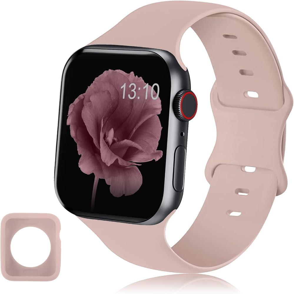 UMEINAC TECH Compatible with Apple Watch Bands 38mm 40mm 42mm 44mm, Soft Silicone Sport Wristbands R | Amazon (US)