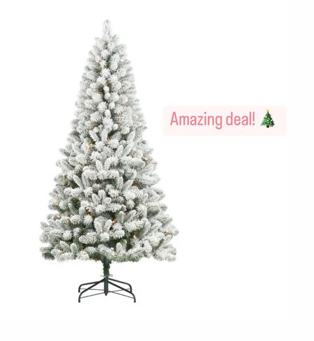 Flocked Christmas tree 

#LTKSeasonal #LTKCyberweek #LTKstyletip