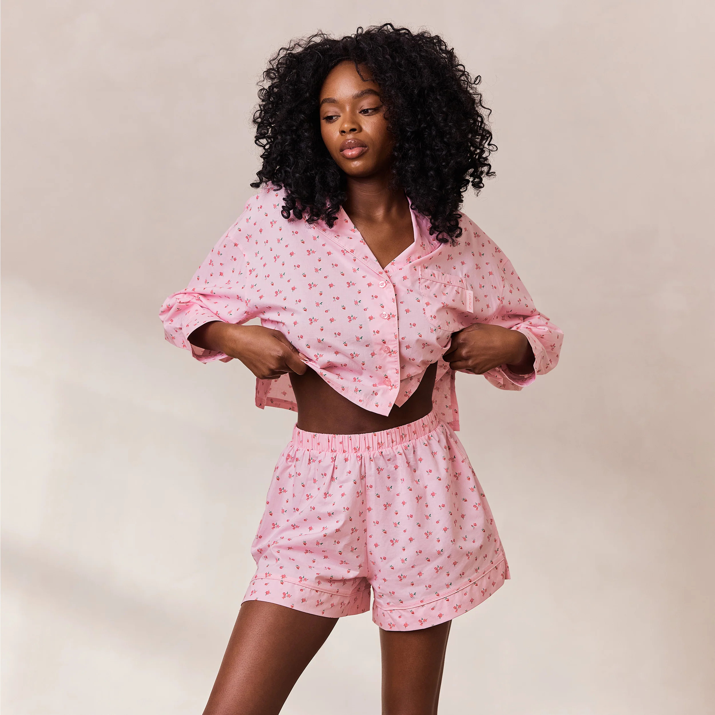 Floral Pyjama Shorts - Pink Print | Lounge UK