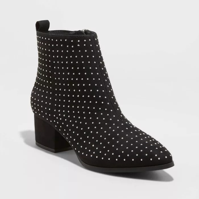 Women's Valerie with Studs City Ankle Bootie - A New Day™ Black | Target