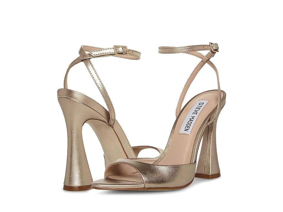 Steve Madden Beki Women's Sandals Gold Leather : 6.5 M | Zappos