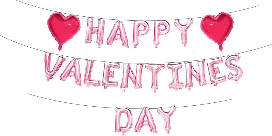 GUFEEL Happy Valentine's day Balloon Banner,Valentine's day balloon decoration, Valentine's day b... | Amazon (US)