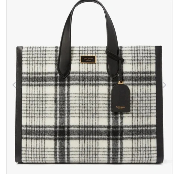 Manhattan Studio Plaid Large Tote | Poshmark