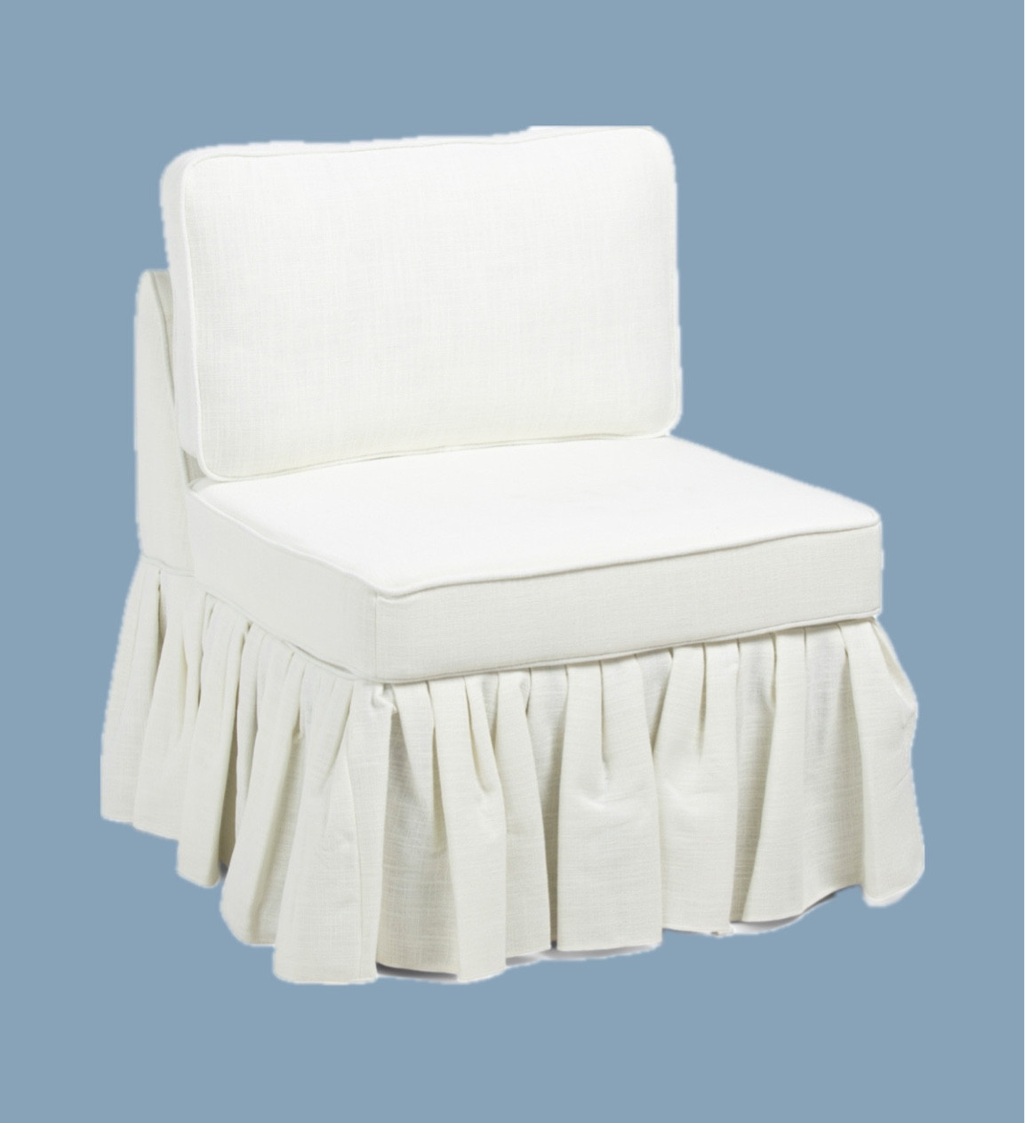 Ruffle bottom slipper chair 