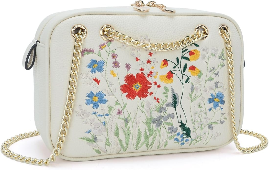 Small Flower Crossbody Bag, Trendy Designer Shoulder Bag, Phone Purse for Women with Adjustable C... | Amazon (US)