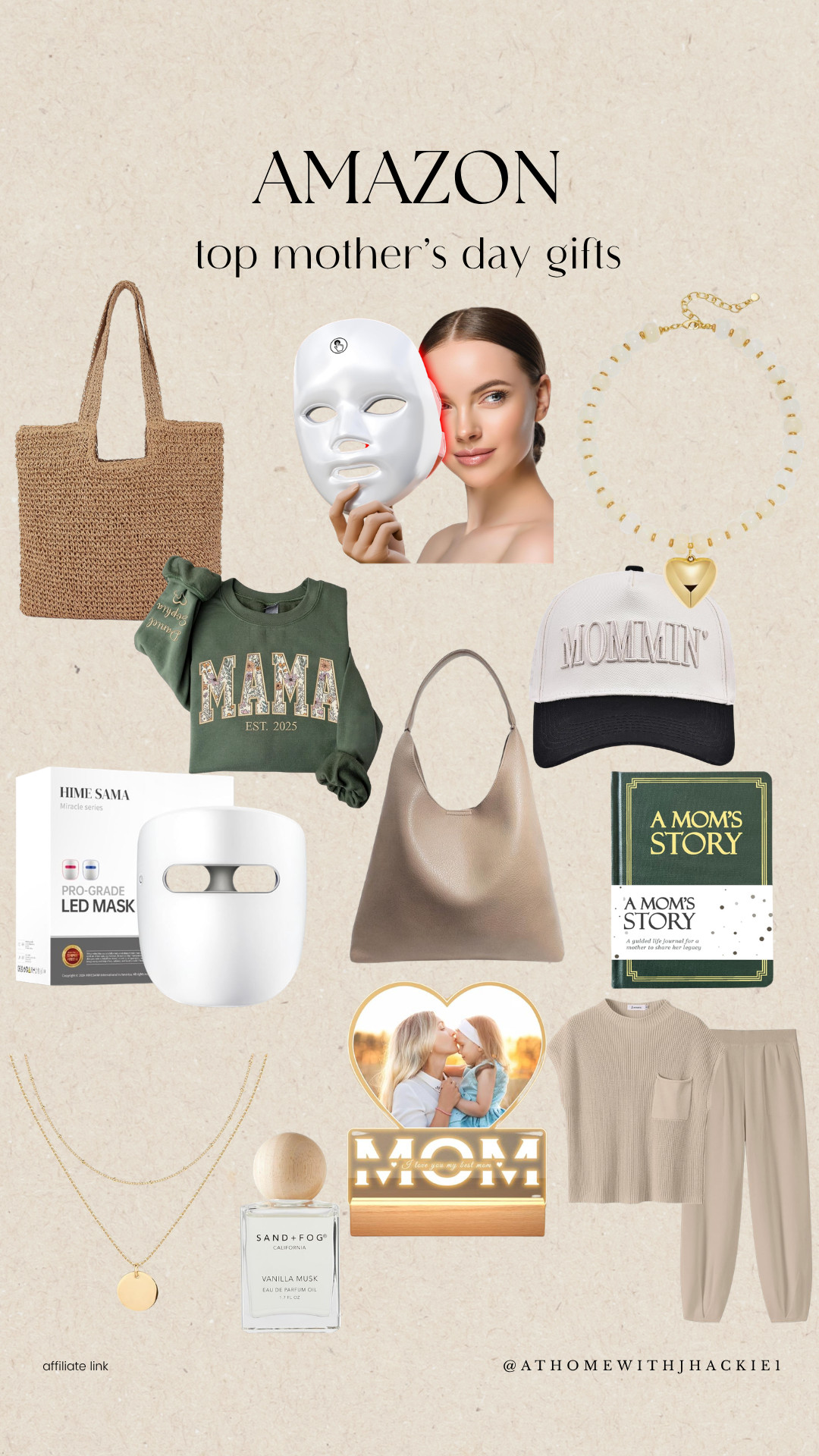 Amazon Mother’s Day gifts, gifts for mom Amazon, best Mother’s Day presents, thoughtful gifts for moms, Amazon gift ideas for her, LED face mask, personalized mom gifts, mama sweatshirt, mom hat, cozy lounge set women, tote bag for moms, layered gold necklace, keepsake gifts for mom, perfume gift ideas, Amazon fashion finds, trendy mom gifts, affordable luxury gifts, sentimental gifts for moms, viral Amazon gifts, Mother’s Day favorites 

 

#LTKMothersDay #LTKselfcare #LTKSeasonal