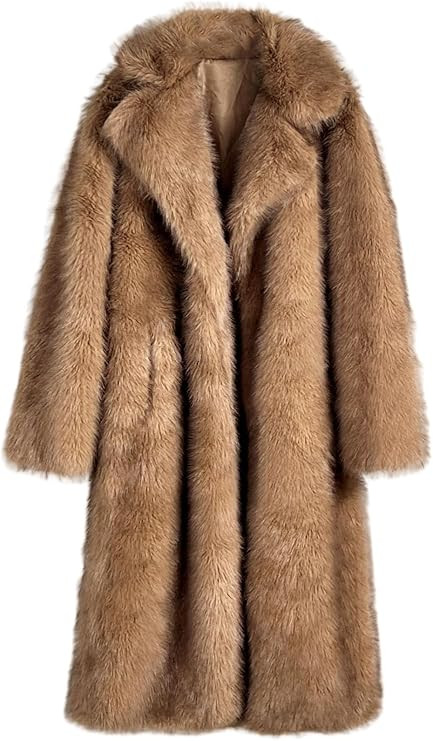 Women's Shaggy Faux Fur Warm Maxi Overcoat Outwear,Fluffy Winter Parka Long Jackets Coats | Amazon (US)