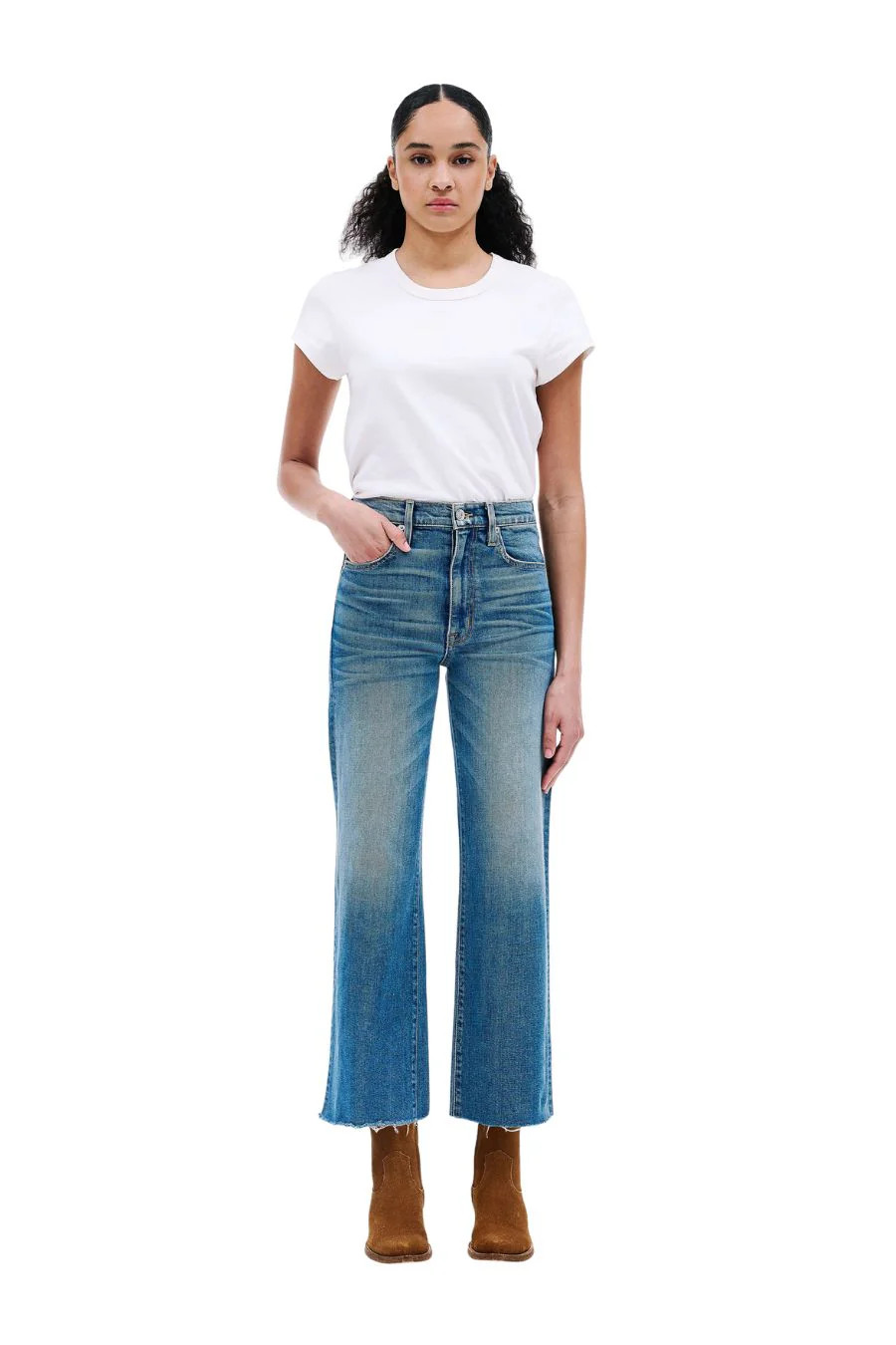 Grace Crop in Blue Bird | Bunny & Babe