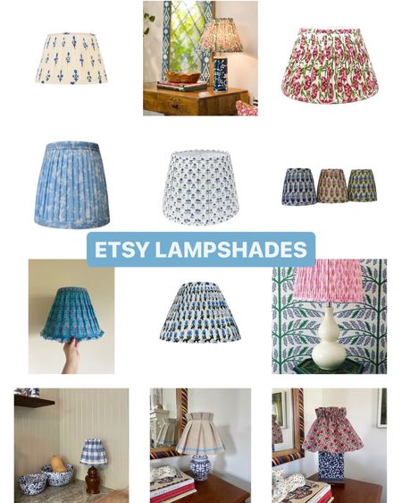 The sweetest block print pleated lampshades from Etsy! 😍 #lampshade #decor 

#LTKfindsunder100 #LTKhome #LTKstyletip