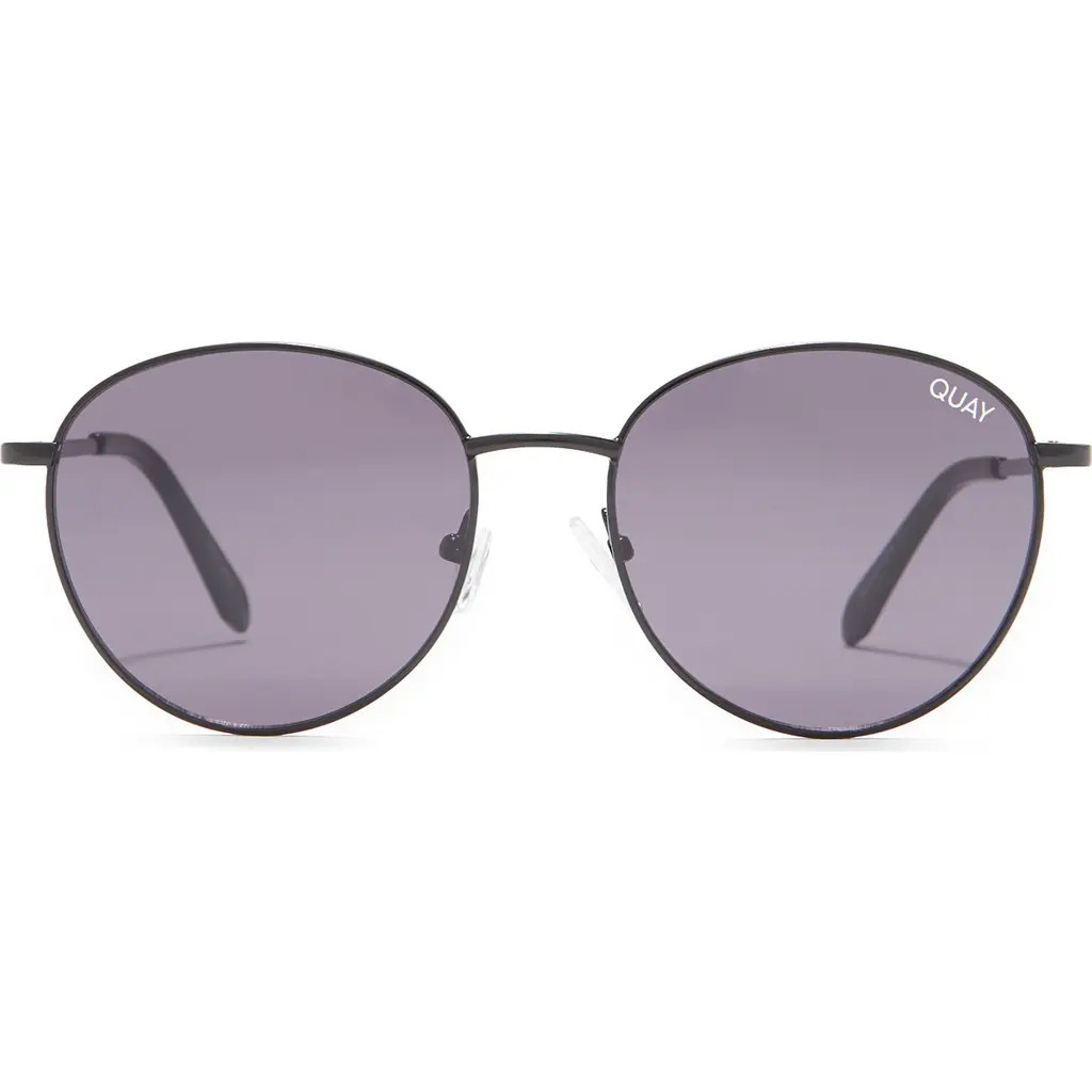 QUAY Australia 50mm Loop Me In Round Sunglasses in Black at Nordstrom Rack | Nordstrom Rack