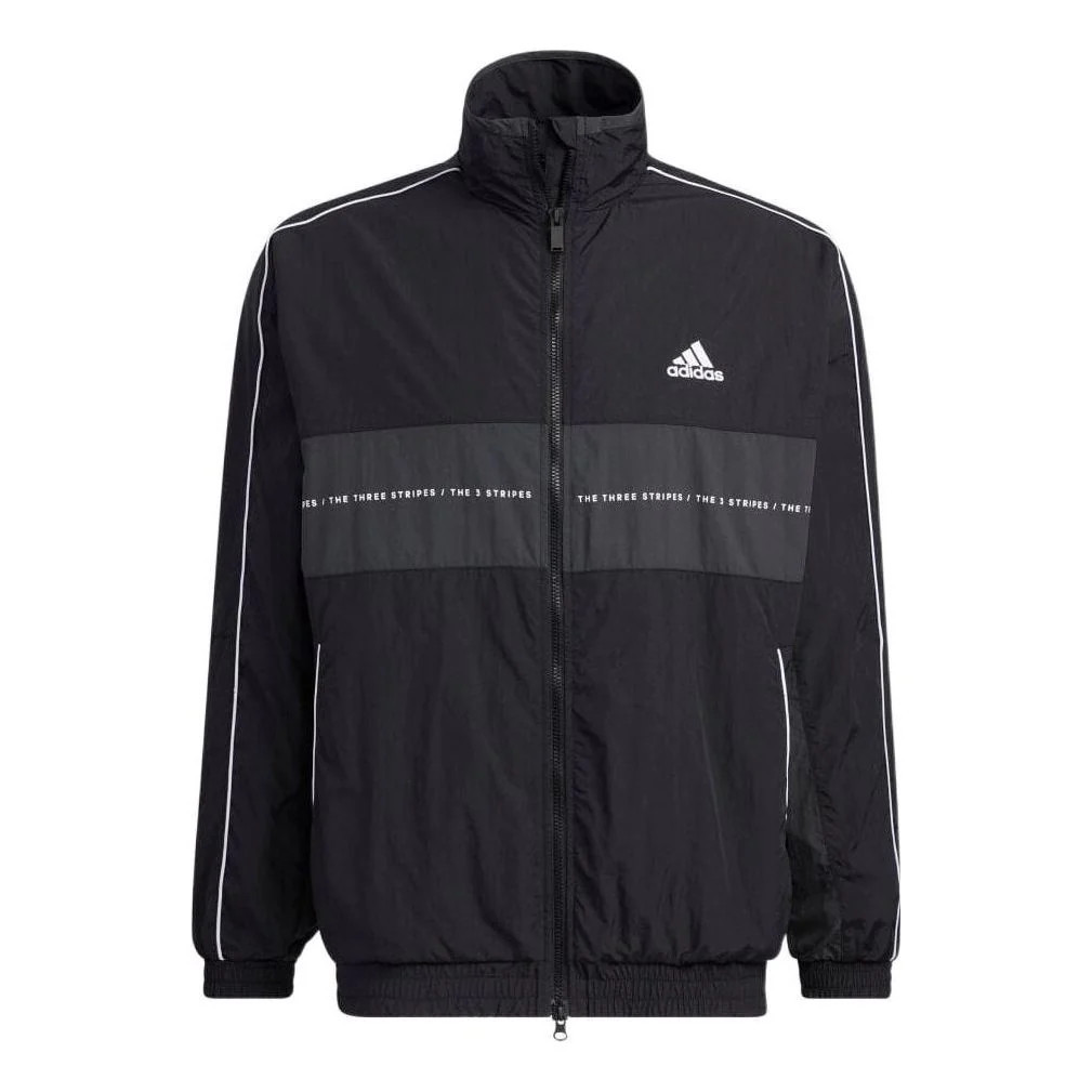 adidas Oversized Fit Woven Jacket 'Black' | KICKS CREW