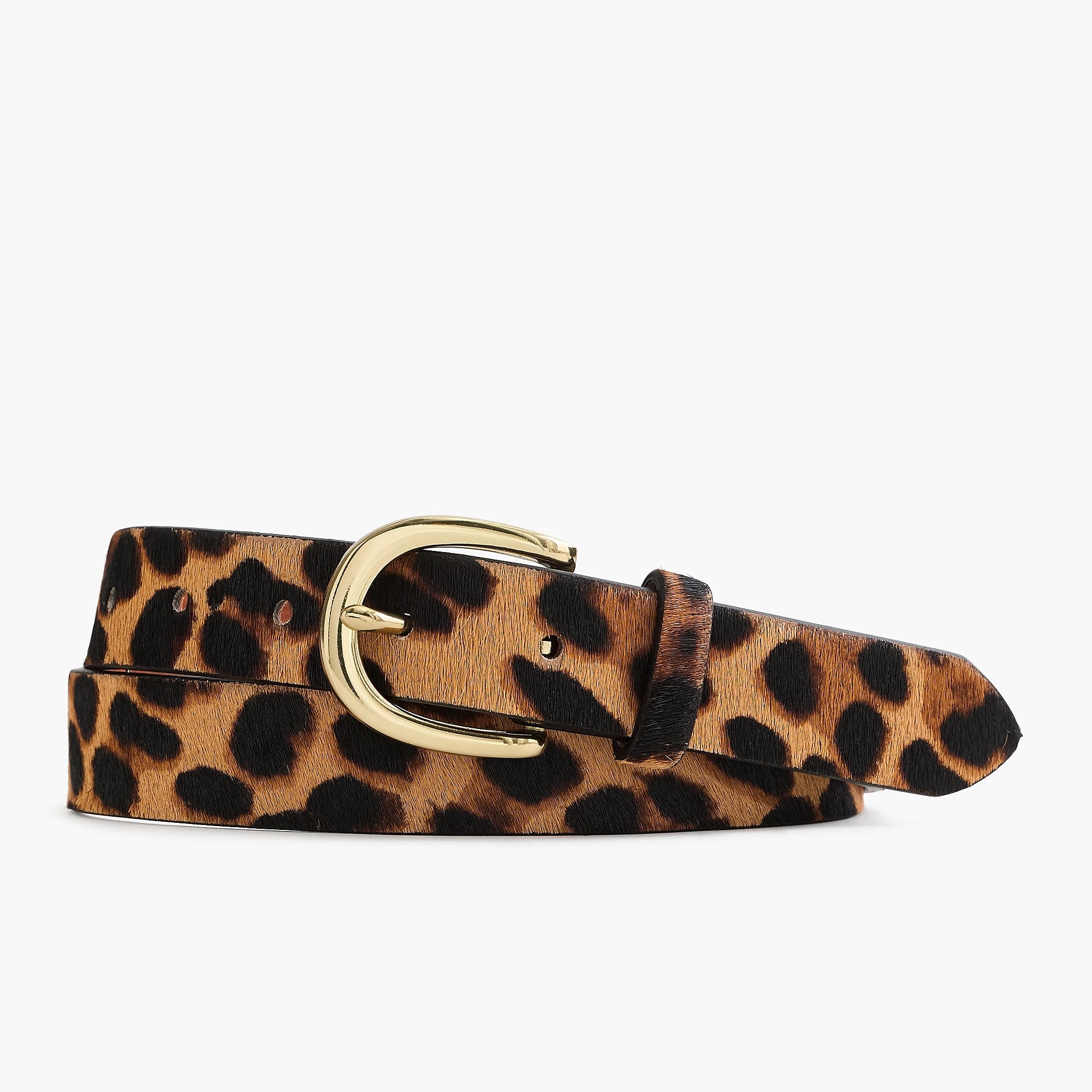 Calf hair belt in leopard | J. Crew US