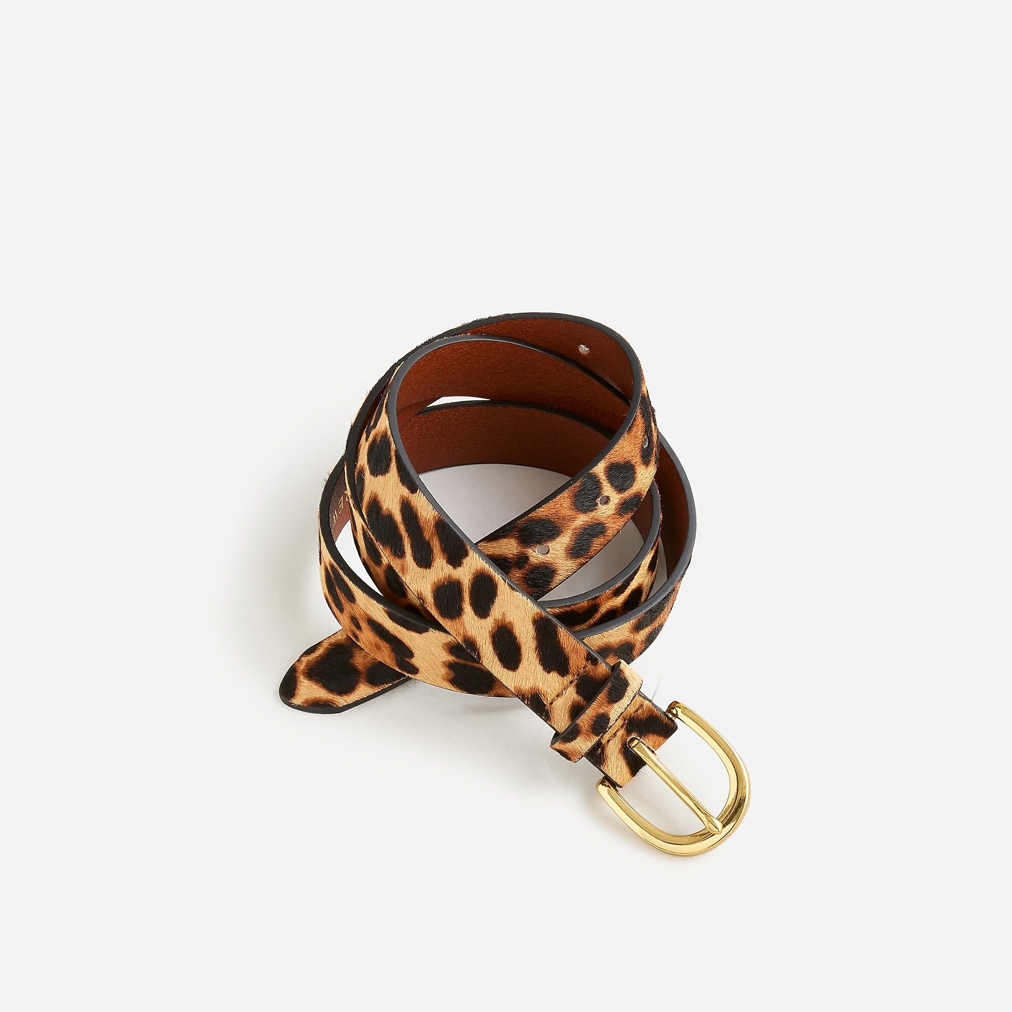 Calf hair belt in leopard | J.Crew US