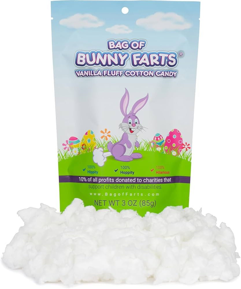 Bag of Bunny Farts Vanilla Cotton Candy Funny Easter Basket Stuffer for All Ages Unique Birthday ... | Amazon (US)