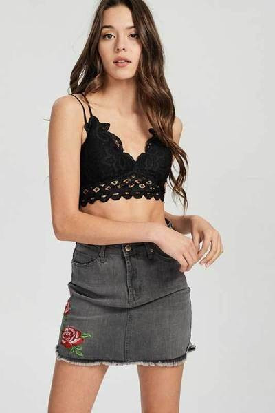 Wishlist Double Strap Padded Lace Bralette in Black
            
            
              By Wi... | Glik's