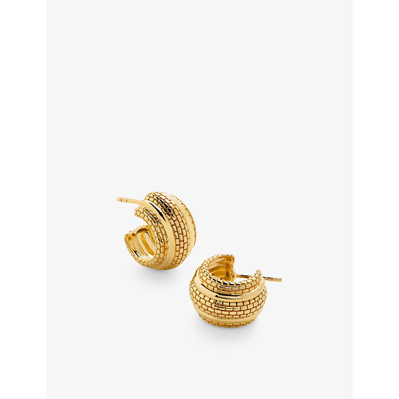 Monica Vinader Womens Heirloom Small 18ct Yellow Gold-Plated Vermeil Sterling-Silver Earrings 1 Size | Selfridges