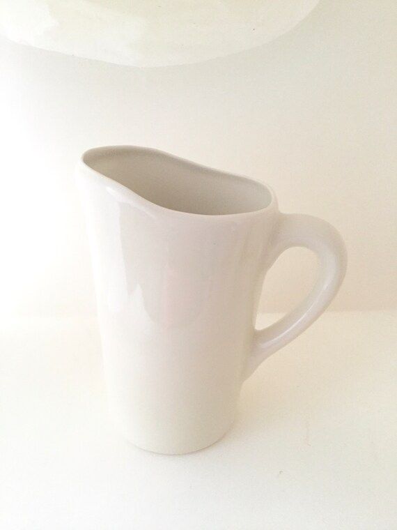 White Ceramic pitcher for milk bag  Ideal Brunch item. Keeps milk cold | Etsy (US)