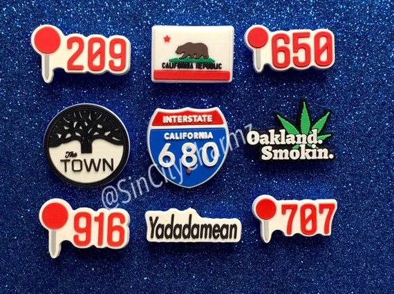 Cali Croc Charms  Oakland Croc Charms  Bracelet Charms  | Etsy | Etsy (US)