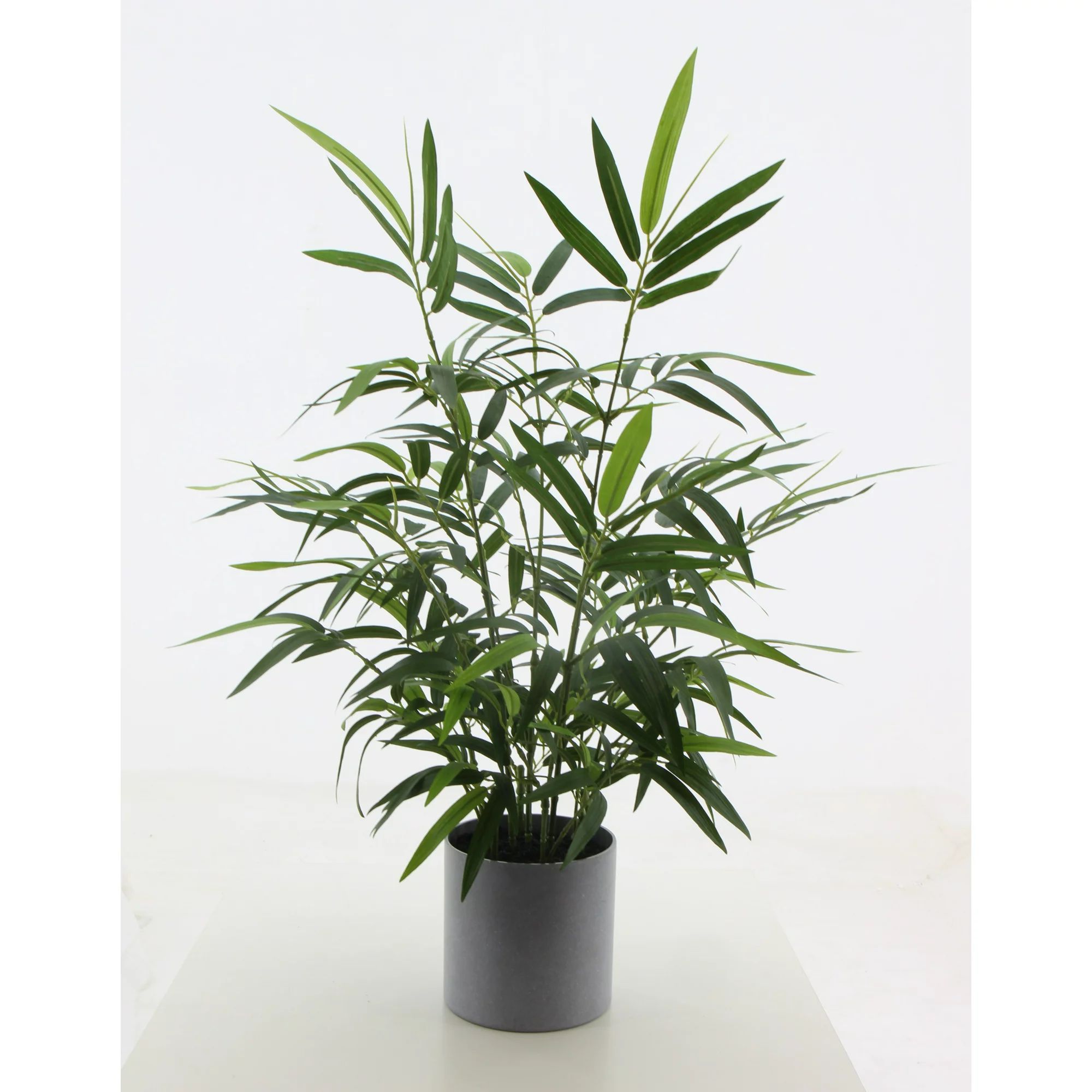 Mainstays 30" Tall Artficial Potted Green Bamboo Plant in Black Pot | Walmart (US)