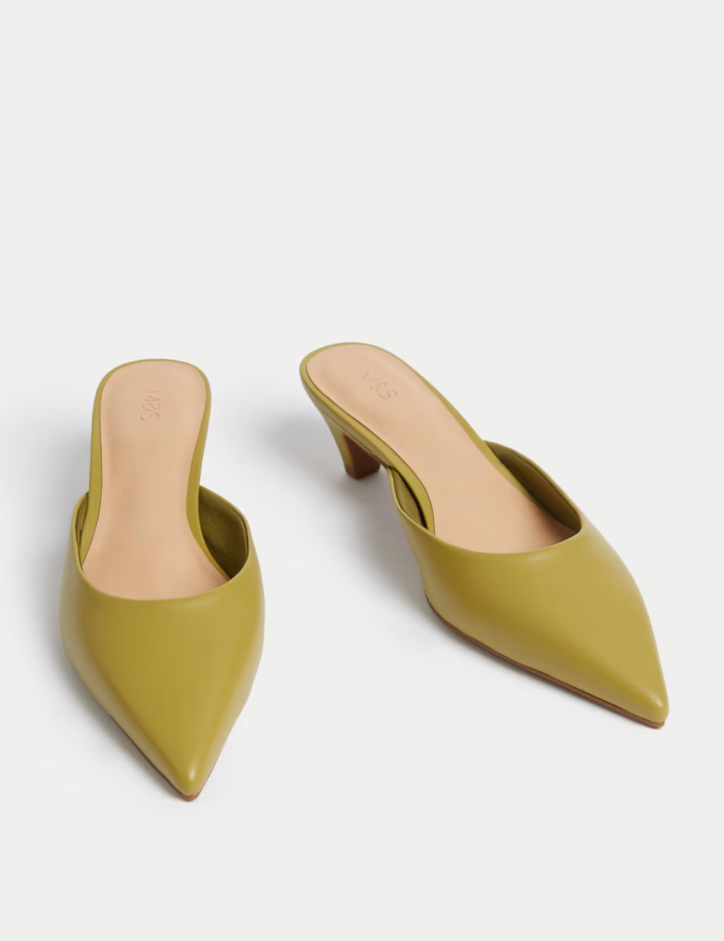 Slip On Kitten Heel Pointed Mules | Marks & Spencer (UK)