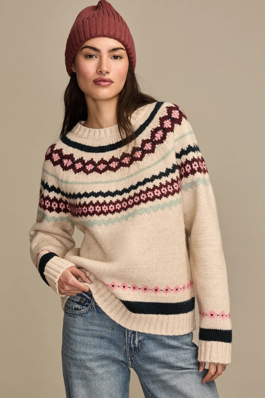 FAIR ISLE CREW SWEATER | Lucky Brand