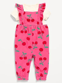 Short-Sleeve Ribbed T-Shirt and Corduroy Jumpsuit Set for Baby | Old Navy (US)
