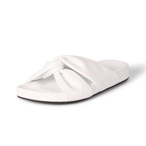 Amazon Essentials Women's Twist Slide Sandal, White, 10 | Amazon (US)
