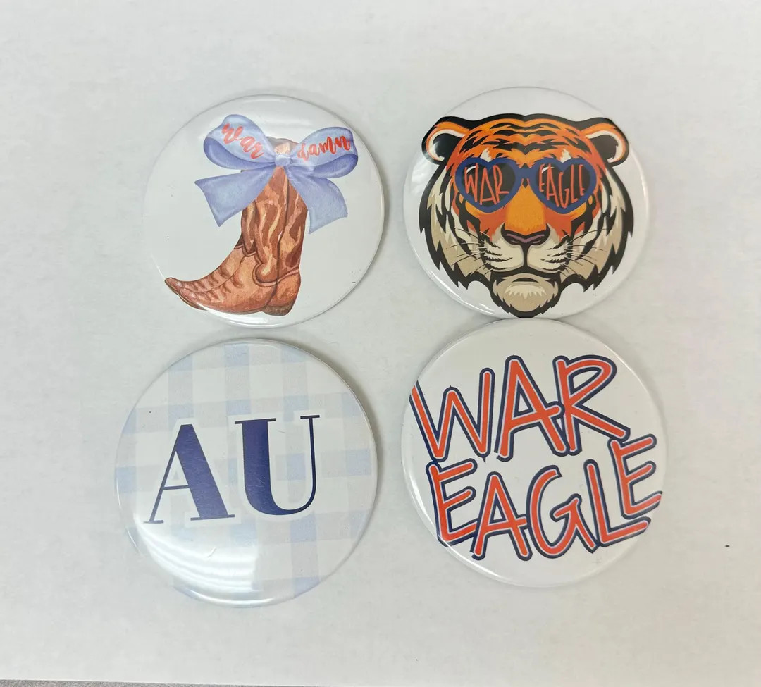Auburn War Eagle Game Day buttons | Etsy (US)
