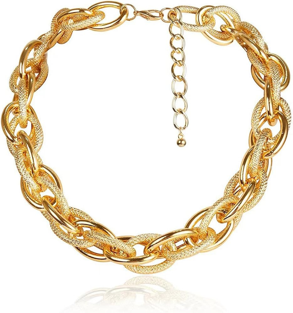 Chunky Gold Necklace Chunky Necklaces for Women Gold Statement Necklace Thick Link Chain Necklace... | Amazon (CA)