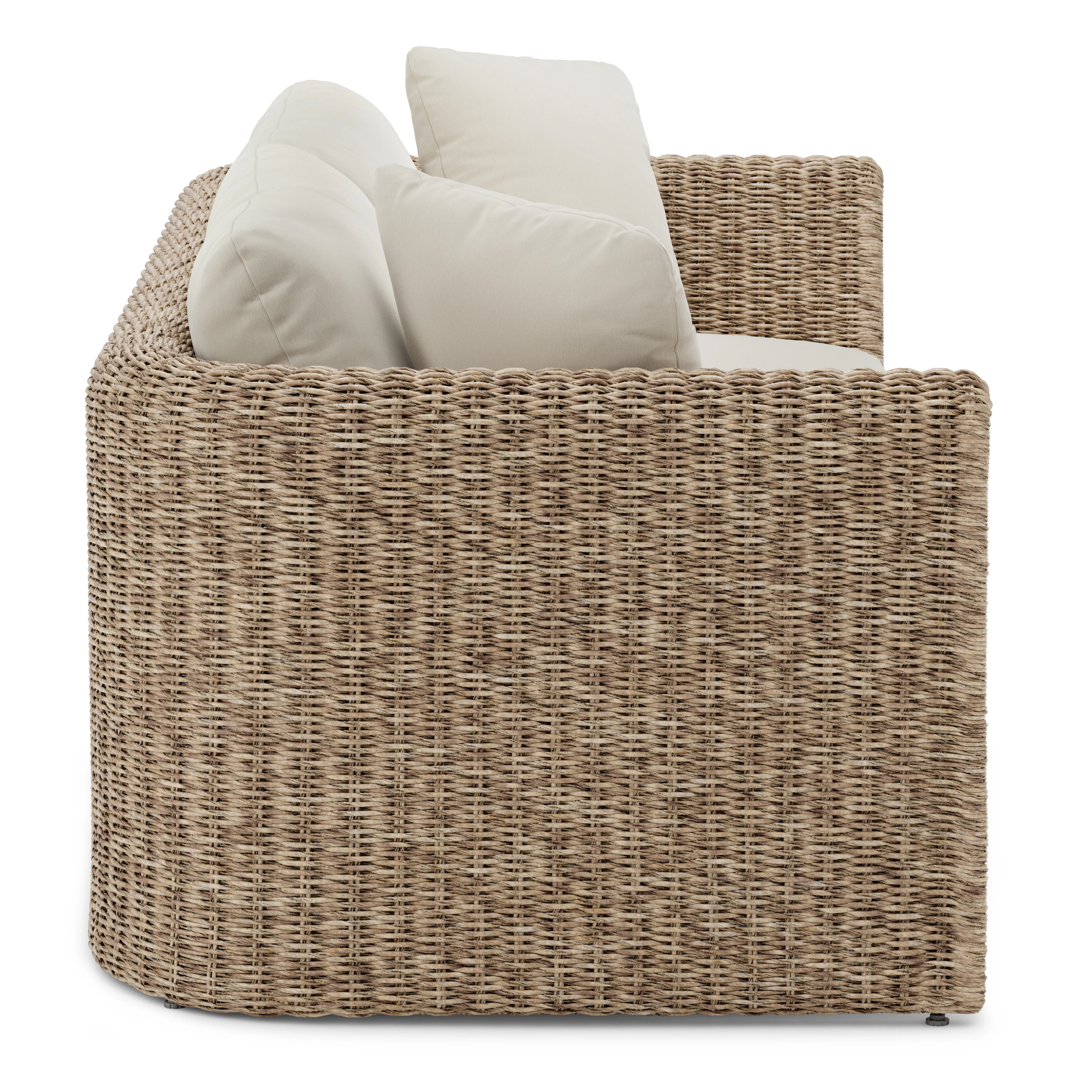 Willa 80" Outdoor Wicker Sofa - Dravite Ivory | Article