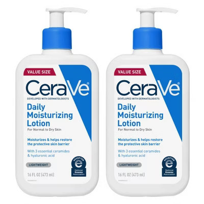 Cerave 2 Pack/16oz Each Daily Moisturizing Face and Body Lotion for Normal to Dry Skin | Target