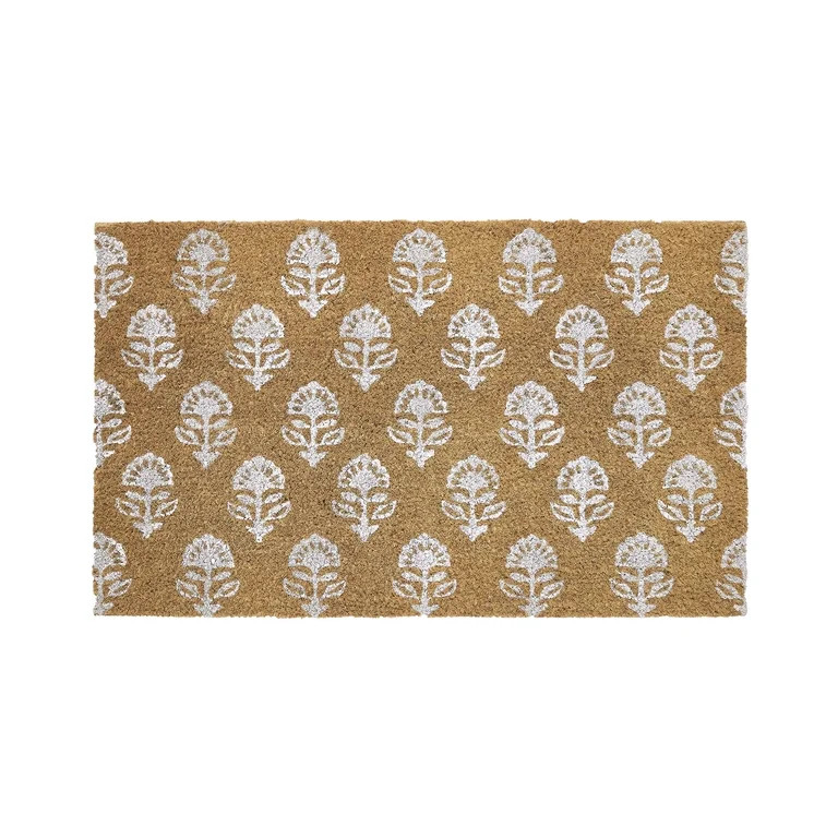 My Texas House Multi Block Floral Outdoor Coir Mat, 18" x 30" | Walmart (US)
