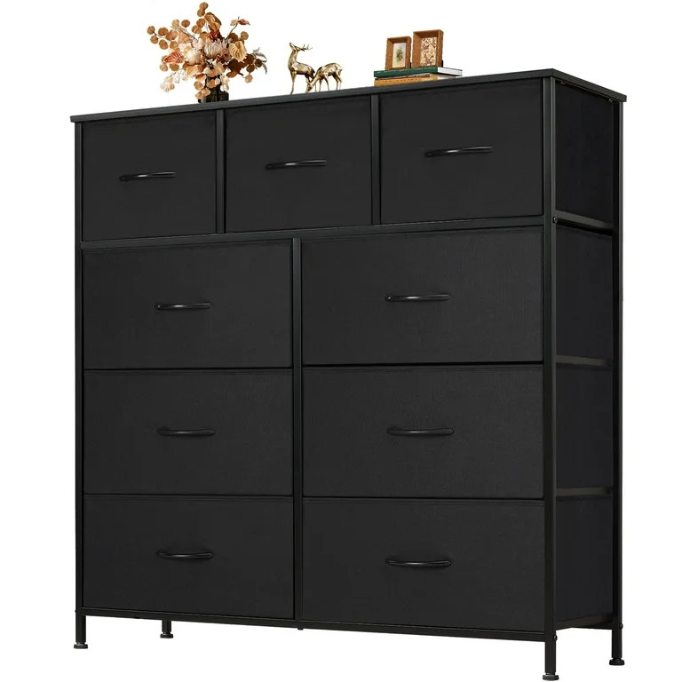 JOINSUN 9 Drawers Dresser, Storage Organizer Units for Clothing, Closet, Fabric Bins, Wood Top, S... | Walmart (US)