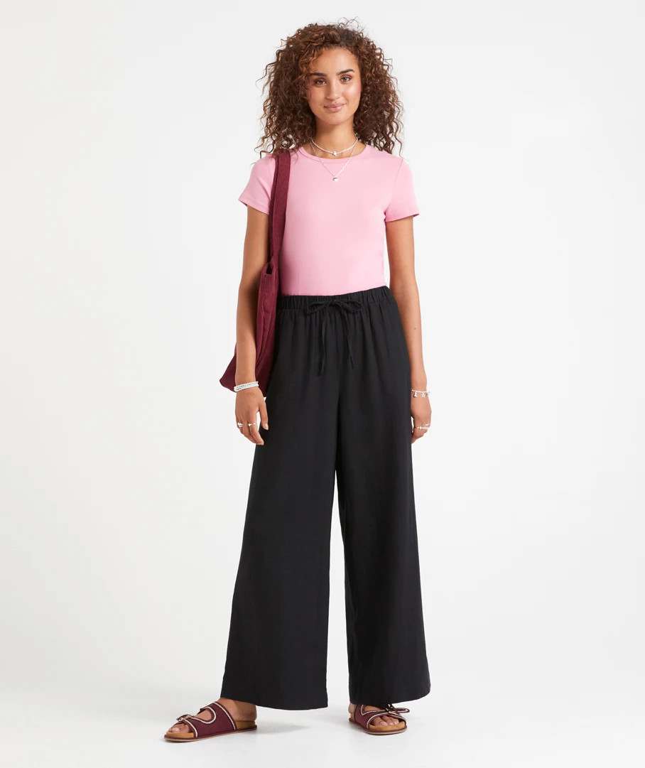 WILLOW LINEN BLEND WIDE LEG PANT | Sportsgirl