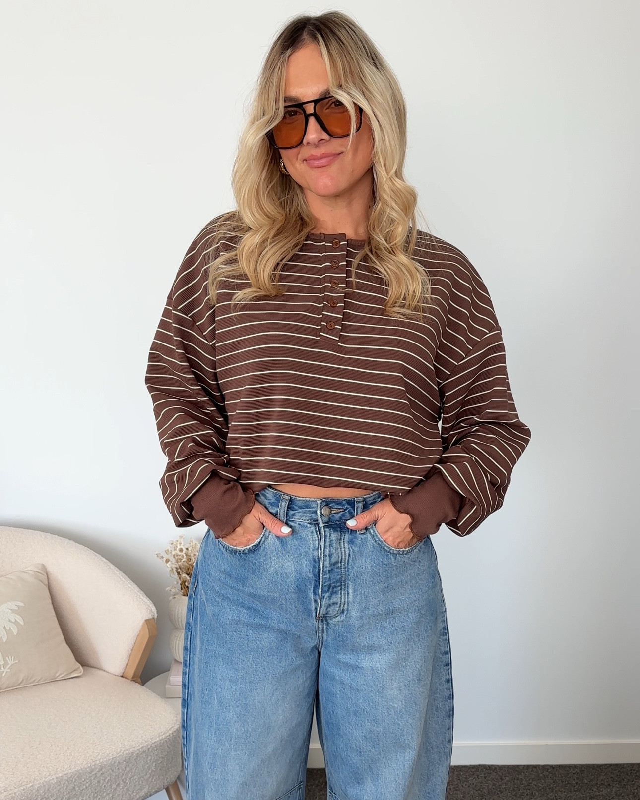 I just cannot get enough of brown right now and this shirt is stunning!! Also, still can’t get enough of these sunnies and everyone always asks me where they are from! Such a bargain and the best sunnies I’ve ever owned!! 

#LTKspring #LTKaustralia #LTKwinter