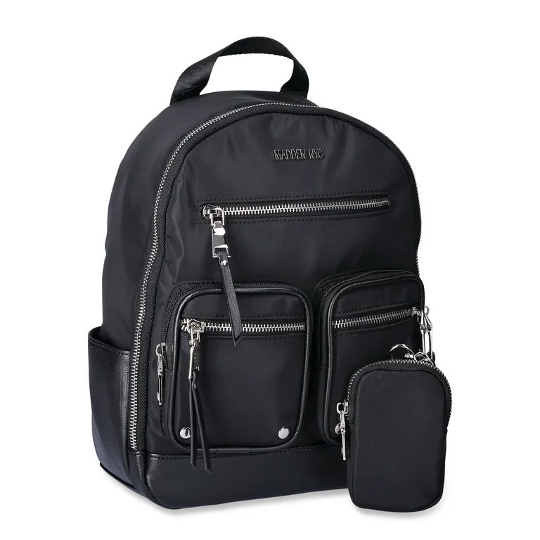 Madden NYC Women's Mini Backpack with Pouch, Black | Walmart (US)