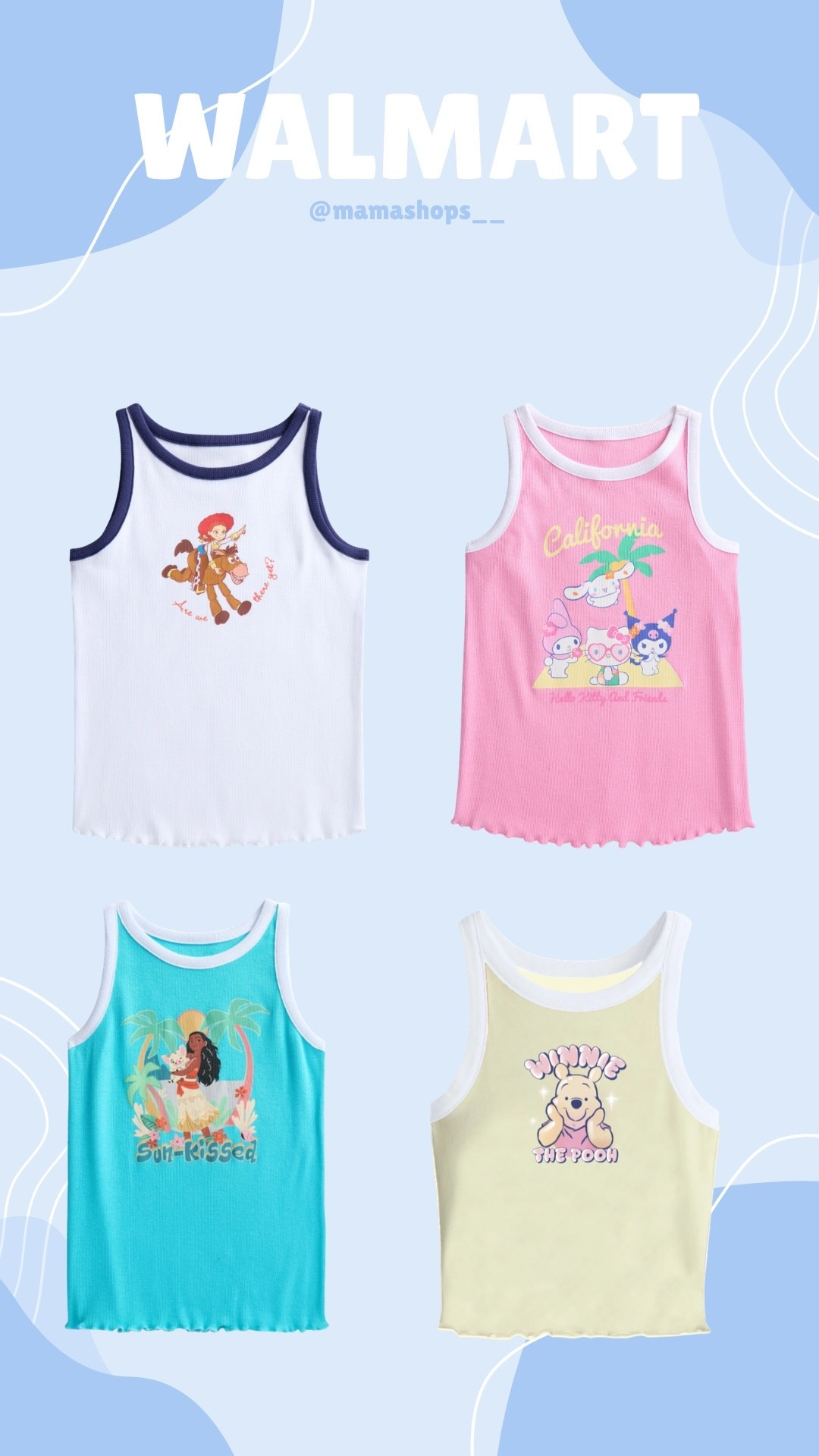 Disney & Sanrio graphic Tank Tops for girls, find them at Walmart!✨👧🏻

They are super cute check them out, linking everything here 💖🔗

#LTKSeasonal #LTKmomlife #LTKKids
