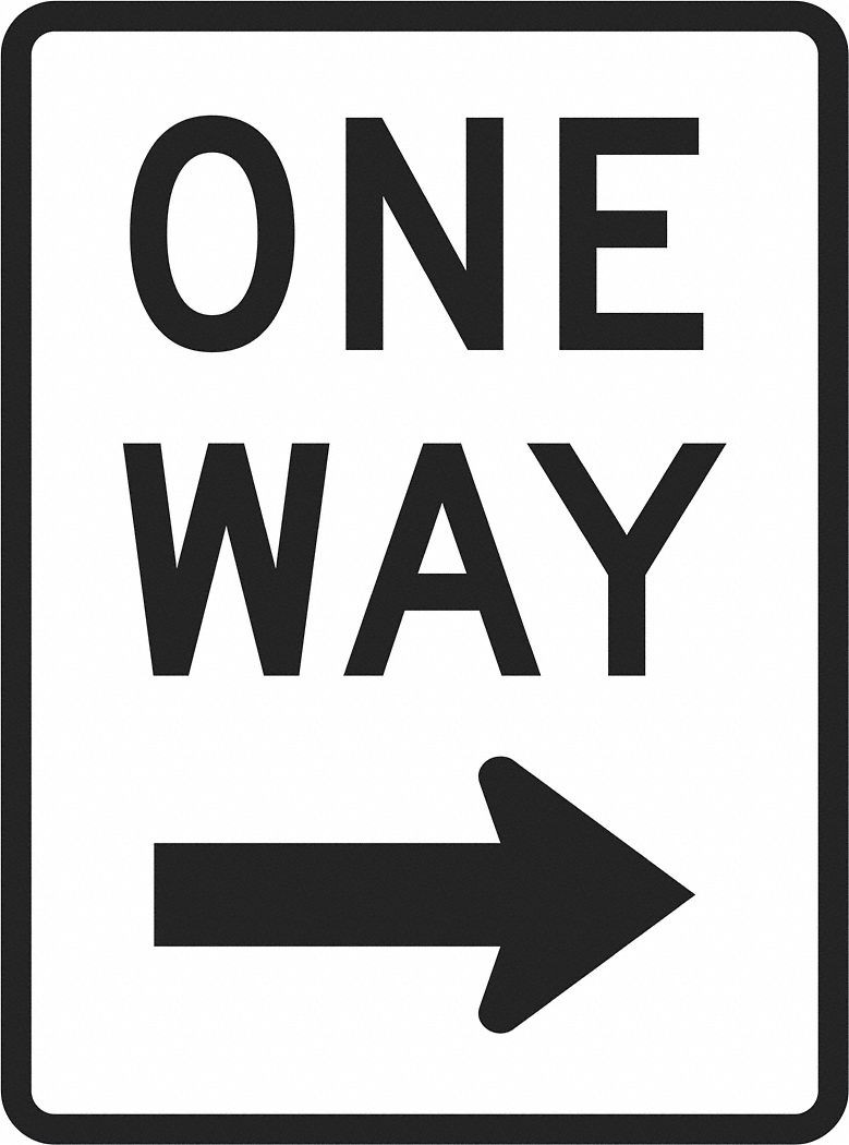 Lyle One Way Traffic Sign,18" x 12"  T1-1014-DG_12x18 | Walmart (US)